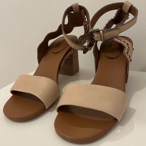 See By Chloe sandals. Size 37 / fits as a US7. 3 inch block heel.